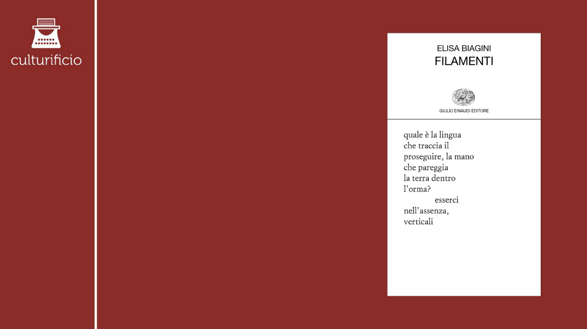 Legami a corrente alternata: su “Filamenti” di Elisa Biagini